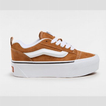 Vans KNU STACK SHOES, WOMAN, ORANGE, SIZE: 12
