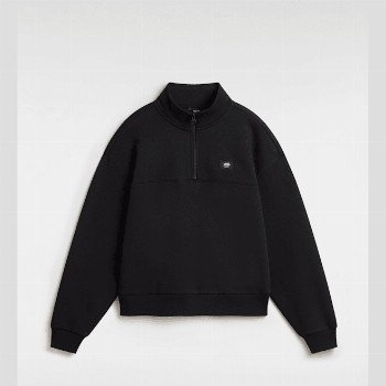 Vans LEIGHTON MOCK NECK SWEATSHIRT, WOMAN, BLACK, SIZE: XXS
