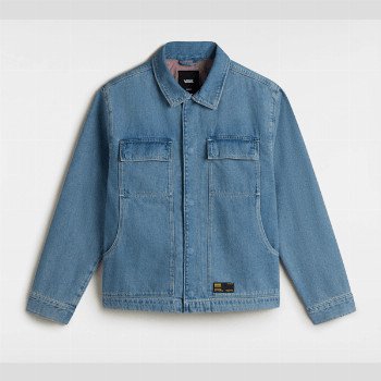 Vans MCAVOY DENIM STATION JACKET, MAN, BLUE, SIZE: L