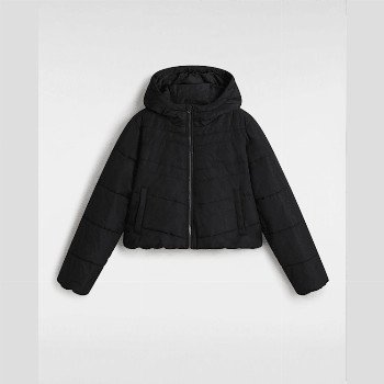 Vans MTE FOUNDRY CROP PUFF HOOD JACKET, WOMAN, BLACK, SIZE: XL