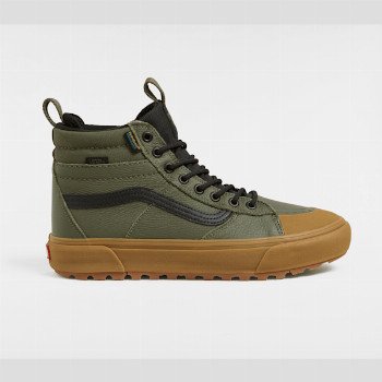 Vans MTE SK8-HI WATERPROOF SHOES, MAN, GREEN, SIZE: 8.5