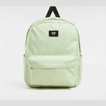 Vans OLD SKOOL CHECK BACKPACK, GREEN, SIZE: