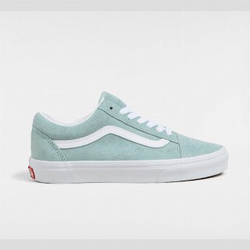 Vans OLD SKOOL PIG SUEDE SHOES, MAN, BLUE, SIZE: 4.5