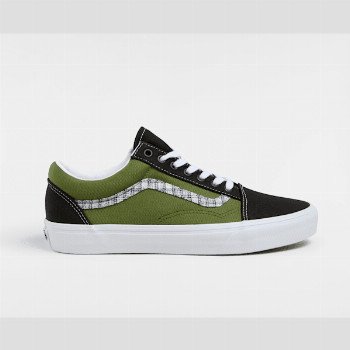 Vans OLD SKOOL SHOES, MAN, GREEN, SIZE: 9.5