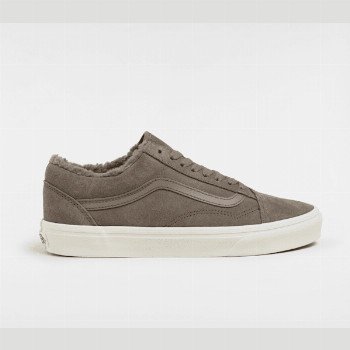 Vans OLD SKOOL SHOES, MAN, GREY, SIZE: 12