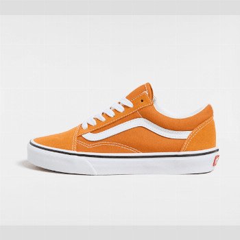 Vans OLD SKOOL SHOES, MAN, ORANGE, SIZE: 7.5