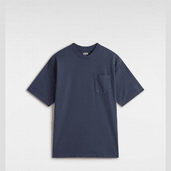 Vans ORIGINAL STANDARDS WASH POCKET T-SHIRT, MAN, BLUE, SIZE: XS
