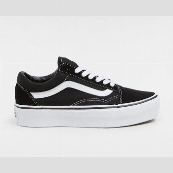 Vans PLATFORM OLD SKOOL SHOES, WOMAN, BLACK, SIZE: 2.5
