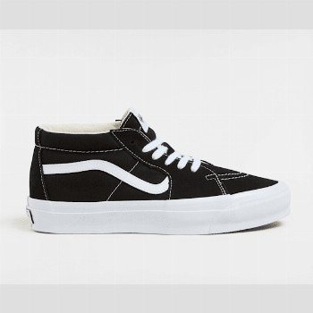 Vans PREMIUM SK8-MID 83 SHOES, MAN, BLACK, SIZE: 6.5