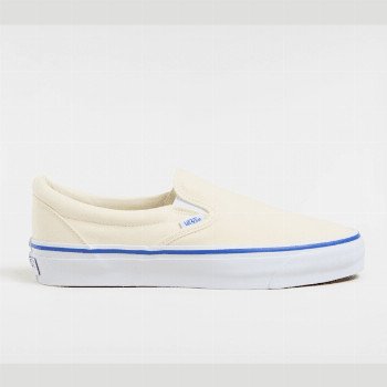 Vans PREMIUM SLIP-ON 98 SHOES, MAN, WHITE, SIZE: 5.5