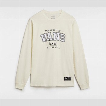 Vans PROPERTY OF LONG SLEEVE T-SHIRT, MAN, WHITE, SIZE: XS