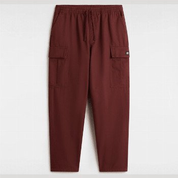 Vans RANGE CARGO BAGGY TAPERED ELASTIC TROUSERS, MAN, BURGUNDY, SIZE: L