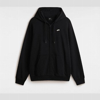 Vans SALTON ZIP PULLOVER HOODIE, MAN, BLACK, SIZE: L