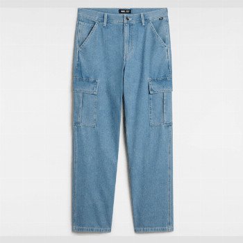 Vans SERVICE CARGO DENIM TROUSERS, MAN, BLUE, SIZE: 28