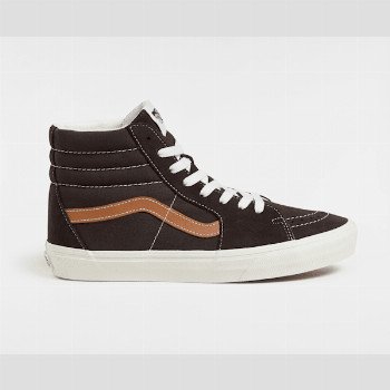 Vans SK8-HI SHOES, MAN, BROWN, SIZE: 2.5