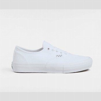 Vans SKATE AUTHENTIC SHOES, MAN, WHITE, SIZE: 5.5