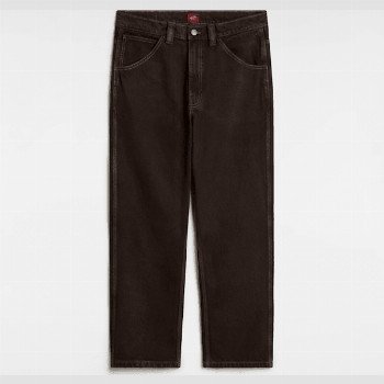 Vans SKATE CHECK-5 LOOSE DENIM TROUSERS, MAN, BROWN, SIZE: 31
