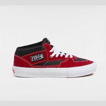 Vans SKATE HALF CAB SHOES, MAN, RED, SIZE: 11