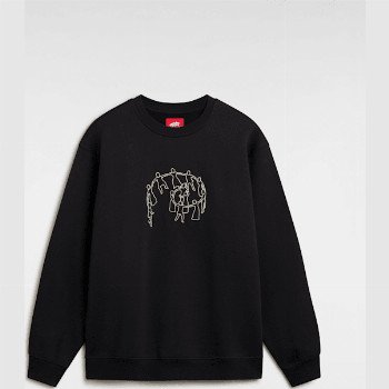 Vans SKATE HOLD HANDS PULLOVER SWEATSHIRT, MAN, BLACK, SIZE: L