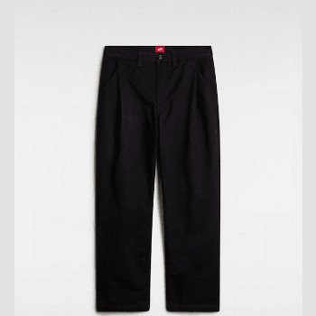 Vans SKATE LOOSE PLEATED TROUSERS, MAN, BLACK, SIZE: 30