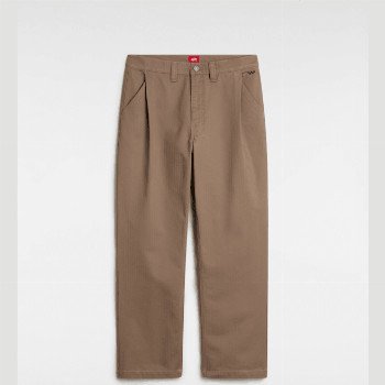 Vans SKATE LOOSE PLEATED TROUSERS, MAN, BROWN, SIZE: 30