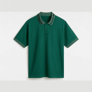 Vans SKATE MESH POLO SHIRT, MAN, GREEN, SIZE: M