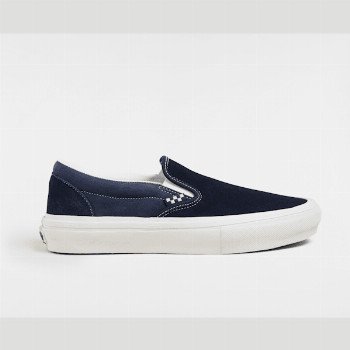Vans SKATE SLIP-ON SHOES, MAN, BLUE, SIZE: 4
