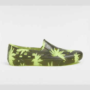 Vans SLIP-ON TRK SHOES, MAN, GREEN, SIZE: 12