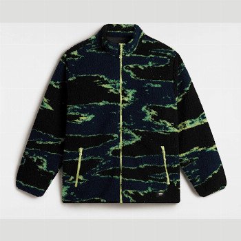 Vans SLIP STREAM FULL ZIP SHERPA JACKET, MAN, BLACK, SIZE: XXL