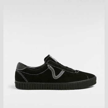 Vans SPORT LOW CREEPER SUEDE SHOES, MAN, BLACK, SIZE: 10.5
