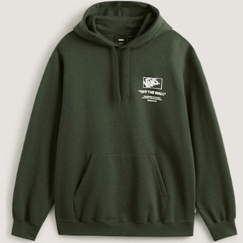 Vans STOCKPILE PULLOVER HOODIE, MAN, GREEN, SIZE: XS