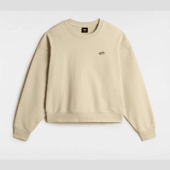 Vans STYLE 76 CREW SWEATSHIRT, WOMAN, BEIGE, SIZE: XXS