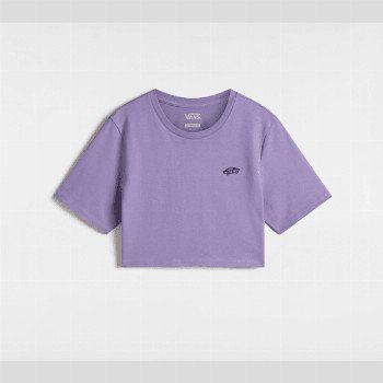 Vans STYLE 76 CROP T-SHIRT, WOMAN, PURPLE, SIZE: L