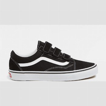 Vans SUEDE/CANVAS OLD SKOOL SHOES, MAN, BLACK, SIZE: 2.5