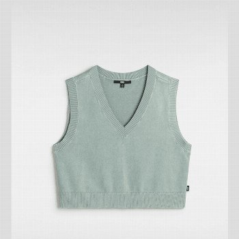 Vans SYD SWEATER VEST, WOMAN, BLUE, SIZE: XXL
