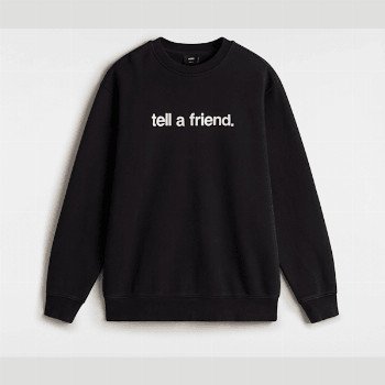 Vans TELL A FRIEND CREW SWEATSHIRT, MAN, BLACK, SIZE: L
