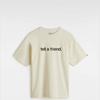 Vans TELL A FRIEND T-SHIRT, MAN, BEIGE, SIZE: L