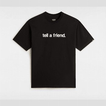 Vans TELL A FRIEND T-SHIRT, MAN, BLACK, SIZE: L