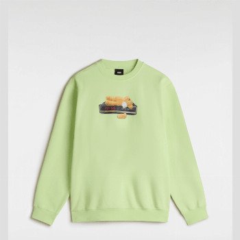Vans TIMES UP CREW SWEATSHIRT, MAN, GREEN, SIZE: M