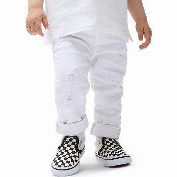 Vans TODDLER CHECKERBOARD SLIP-ON SHOES (1-4 YEARS) (BLK&WHTCHCKERBOARD/WHT) WHITE