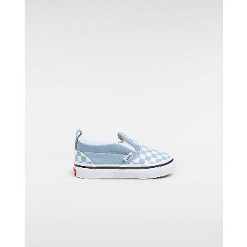 Vans TODDLER CLASSIC SLIP-ON V CHECKERBOARD SHOES (1-4 YEARS) (COLOR THEORY DUSTY BLUE) WHITE