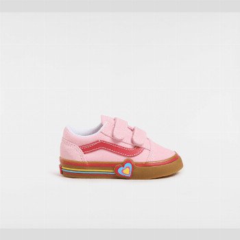 Vans TODDLER OLD SKOOL SHOES (1-4 YEARS), PINK, SIZE: 9