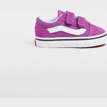 Vans TODDLER OLD SKOOL SHOES (1-4 YEARS), PURPLE, SIZE: 7