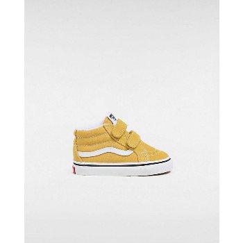 Vans TODDLER SK8-MID REISSUE HOOK AND LOOP SHOES (1-4 YEARS) (COLOR THEORY GOLDEN GLOW) YELLOW
