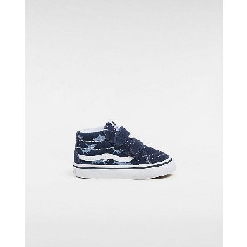 Vans TODDLER SK8-MID REISSUE HOOK AND LOOP SHOES (1-4 YEARS) (INTO THE BLUE BLUE/MULTI) BLUE