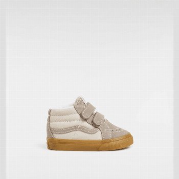 Vans TODDLER SK8-MID SHOES (1-4 YEARS), GREY, SIZE: 3.5