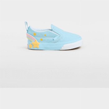 Vans TODDLER SLIP-ON SHOES (4-8 YEARS), BLUE, SIZE: 3.5