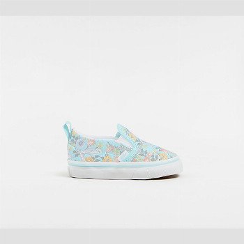 Vans TODDLER SLIP-ON V HOOK AND LOOP GLITTER SHOES (1-4 YEARS) (INTO THE BLUE BLUE/MULTI) BLUE