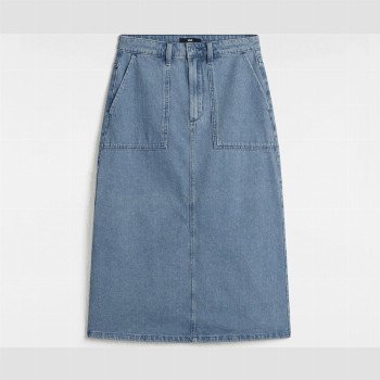 Vans UNION DENIM CARPENTER SKIRT, WOMAN, BLUE, SIZE: 27