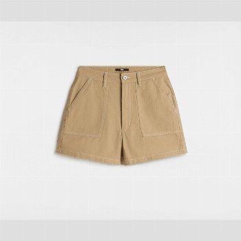 Vans UNION SHORTS, WOMAN, BEIGE, SIZE: 32